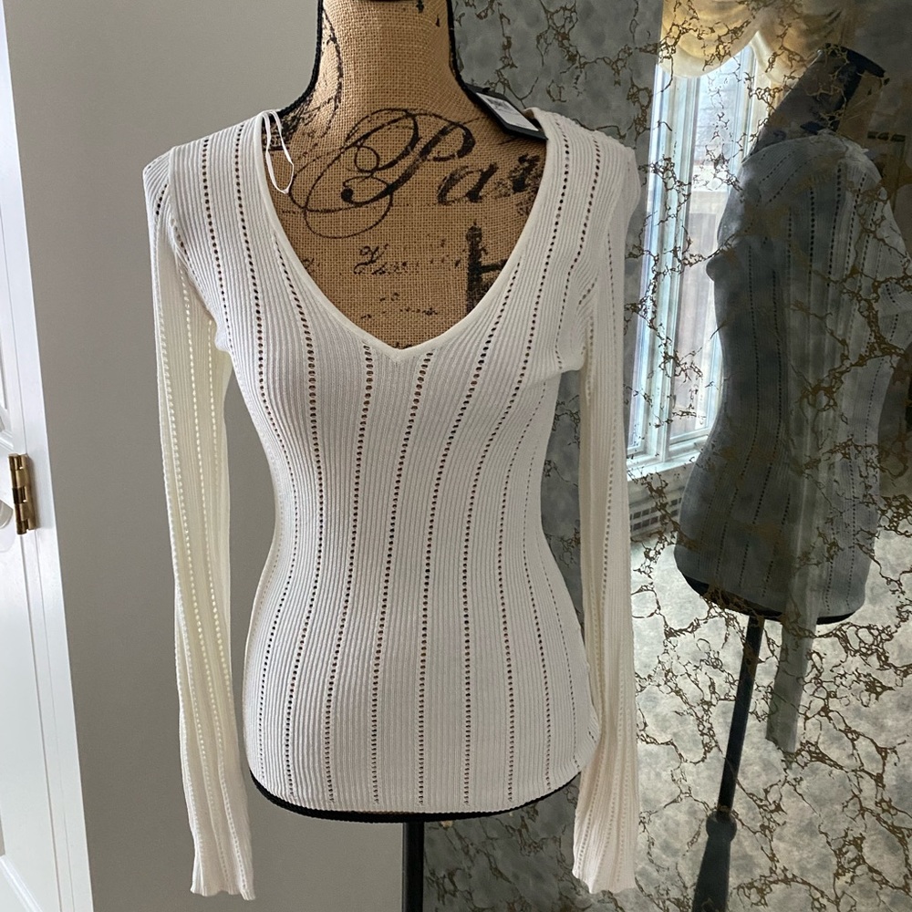 NWT Guess lattice stitch sweater.